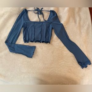 Blue crop top